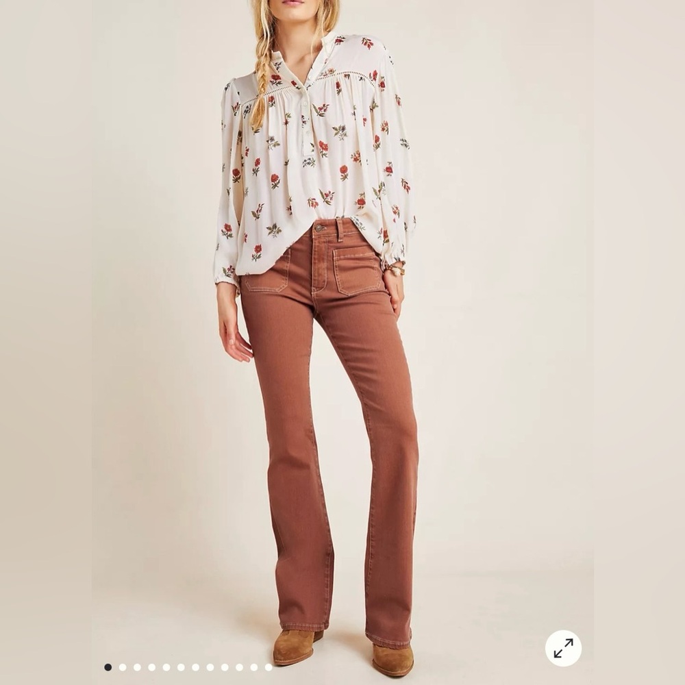 Anthropologie Pilcro Rusty Orange High Rise Bootcut Jeans 25 | Retro